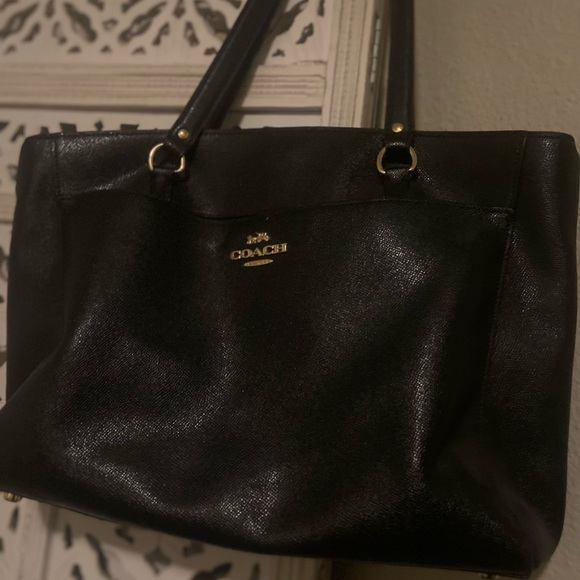 Coach Black Tote with Gold Details - Picture 2 of 2